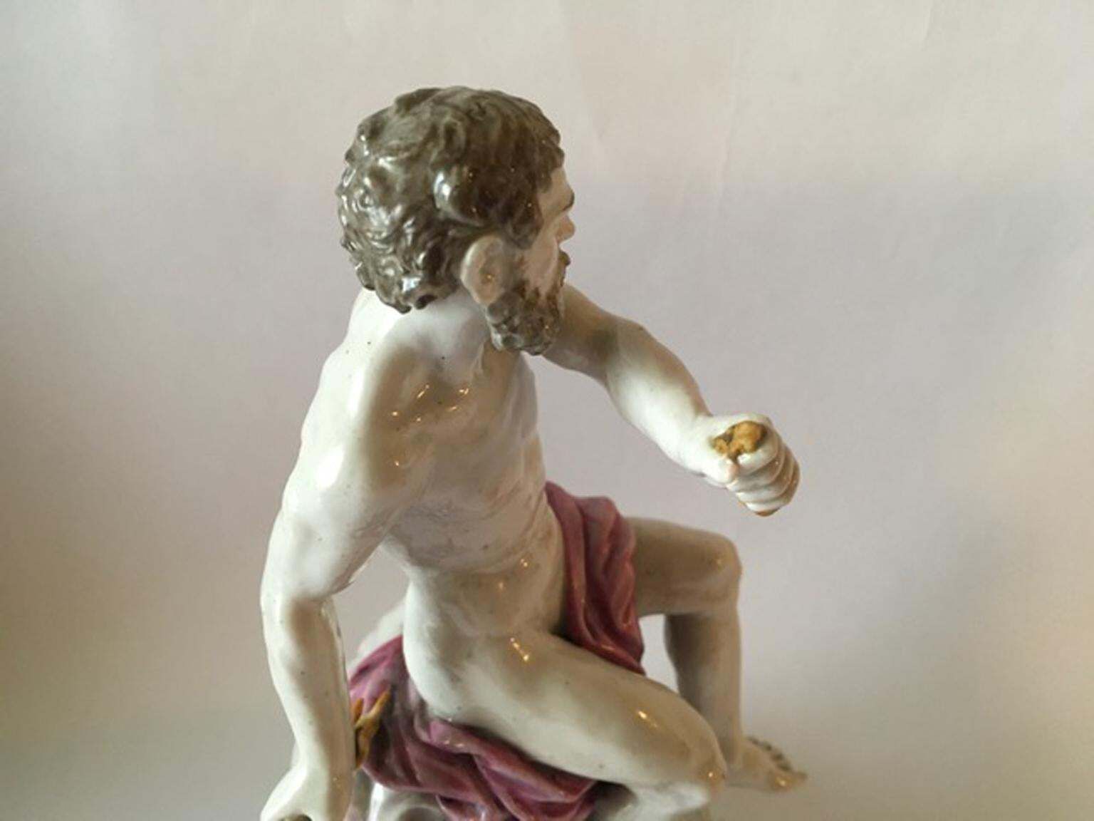 1615.0 Europe 18th Century Attribuited To Meissen Porcelain Giove Figurine photo