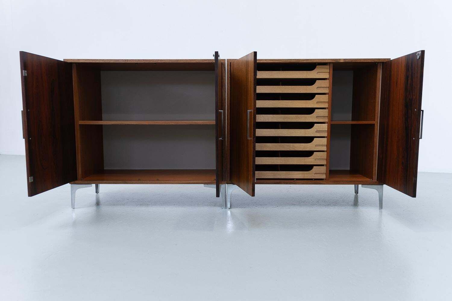 Danish Modern Rosewood Cabinets By Bjerringbro Savværk, 1960s. Set Of 2. photo Furniture