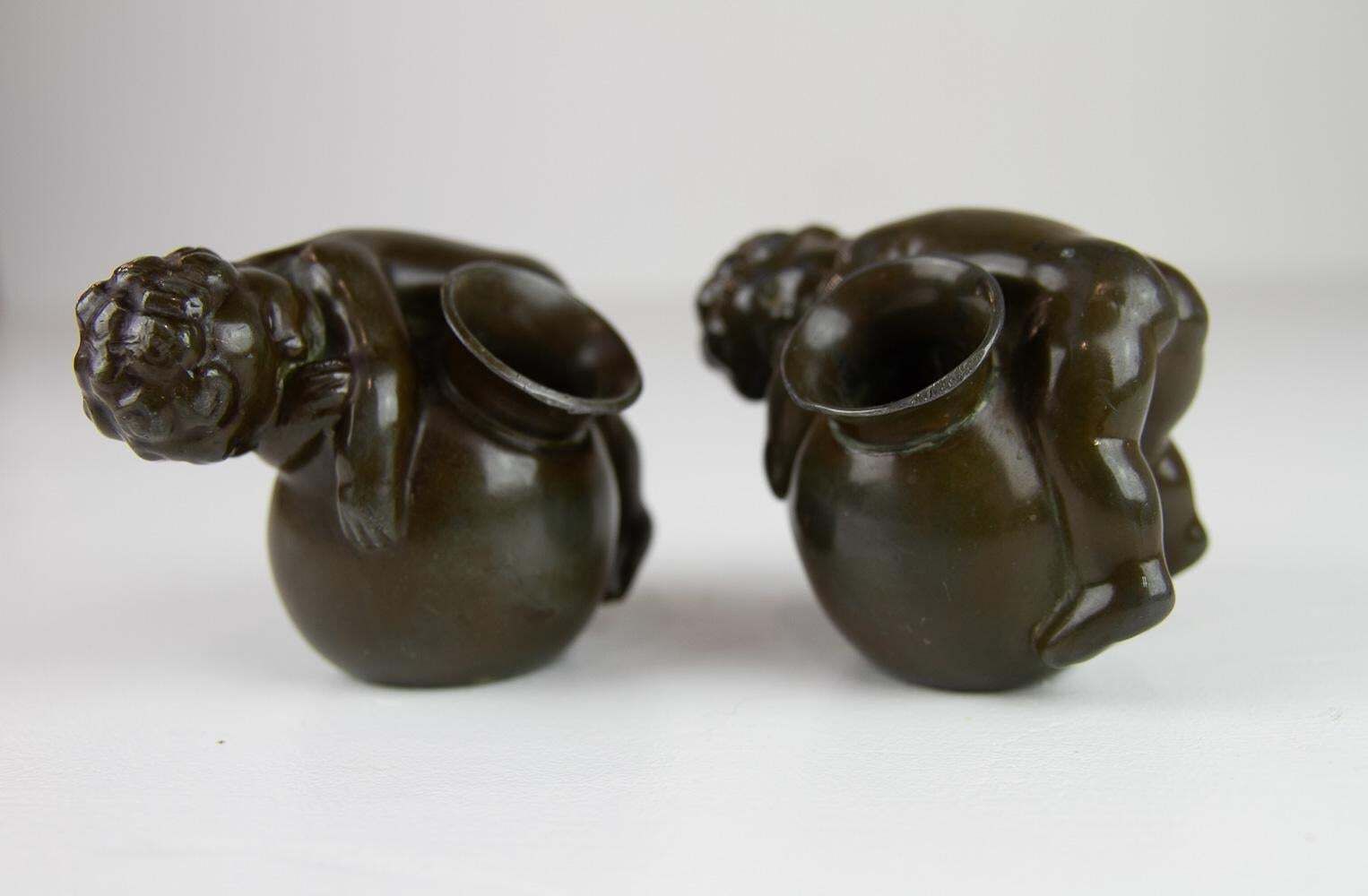 Art Deco Pen Holders In Disko Metal By Just Andersen, 1930s. Set Of 2. photo 382.0