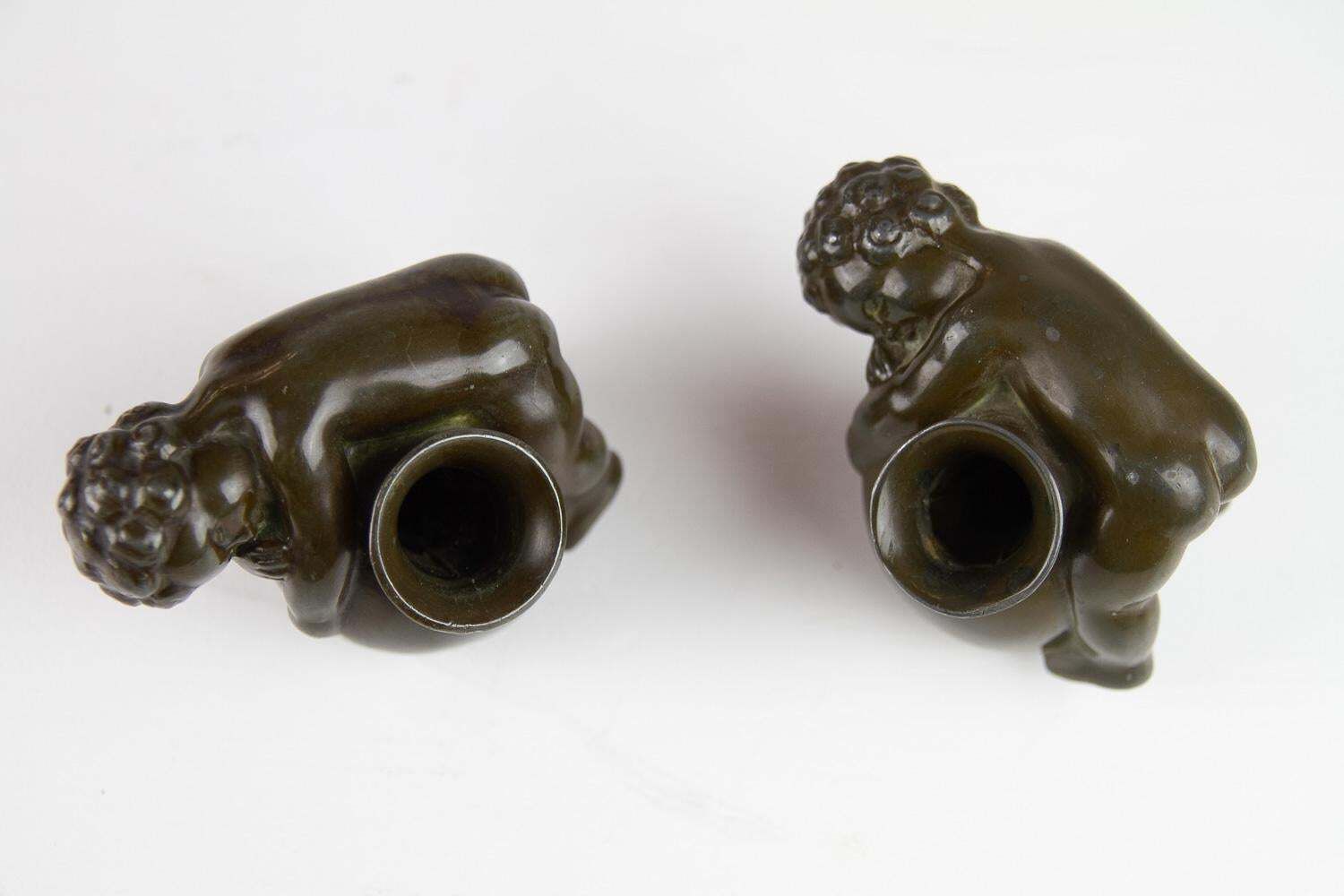 Home Decor Art Deco Pen Holders In Disko Metal By Just Andersen, 1930s. Set Of 2. photo