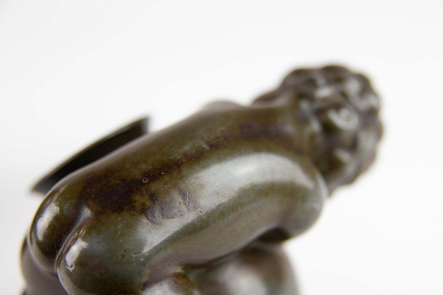 photo vinterior Art Deco Pen Holders In Disko Metal By Just Andersen, 1930s. Set Of 2.