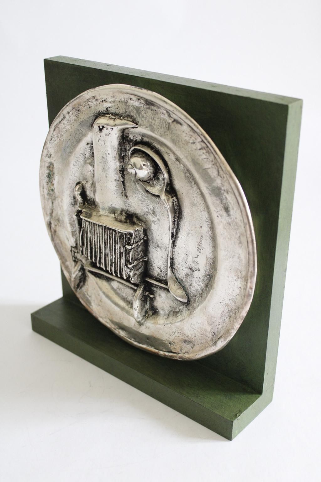 photo for sale Italy 1980 Post Modern Abstract Bronze Sculpture By Novello Finotti