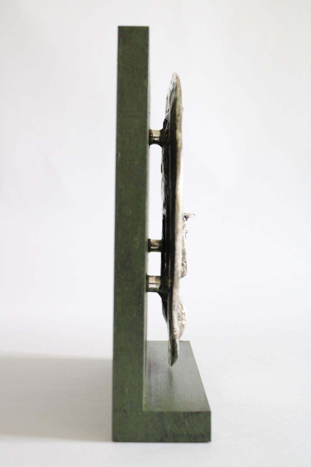 photo vintage Italy 1980 Post Modern Abstract Bronze Sculpture By Novello Finotti
