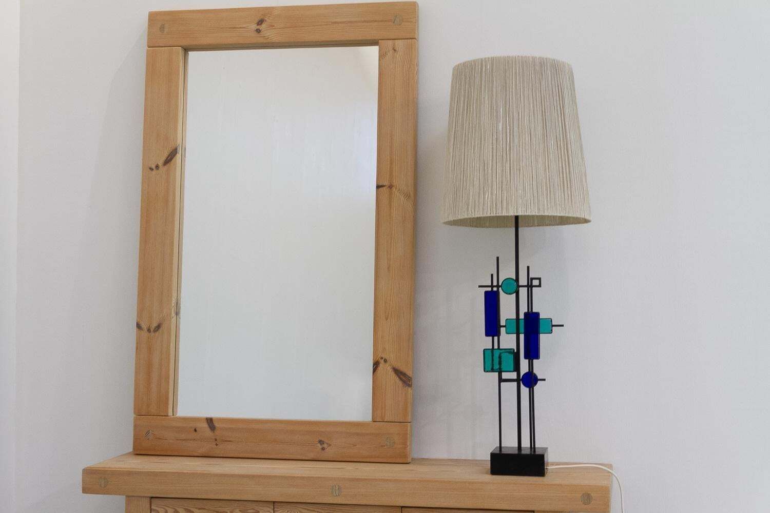 Danish Modern Tall Table Lamp Iron And Glass By Svend Aage Holm Sørensen, 1970s. photo for sale