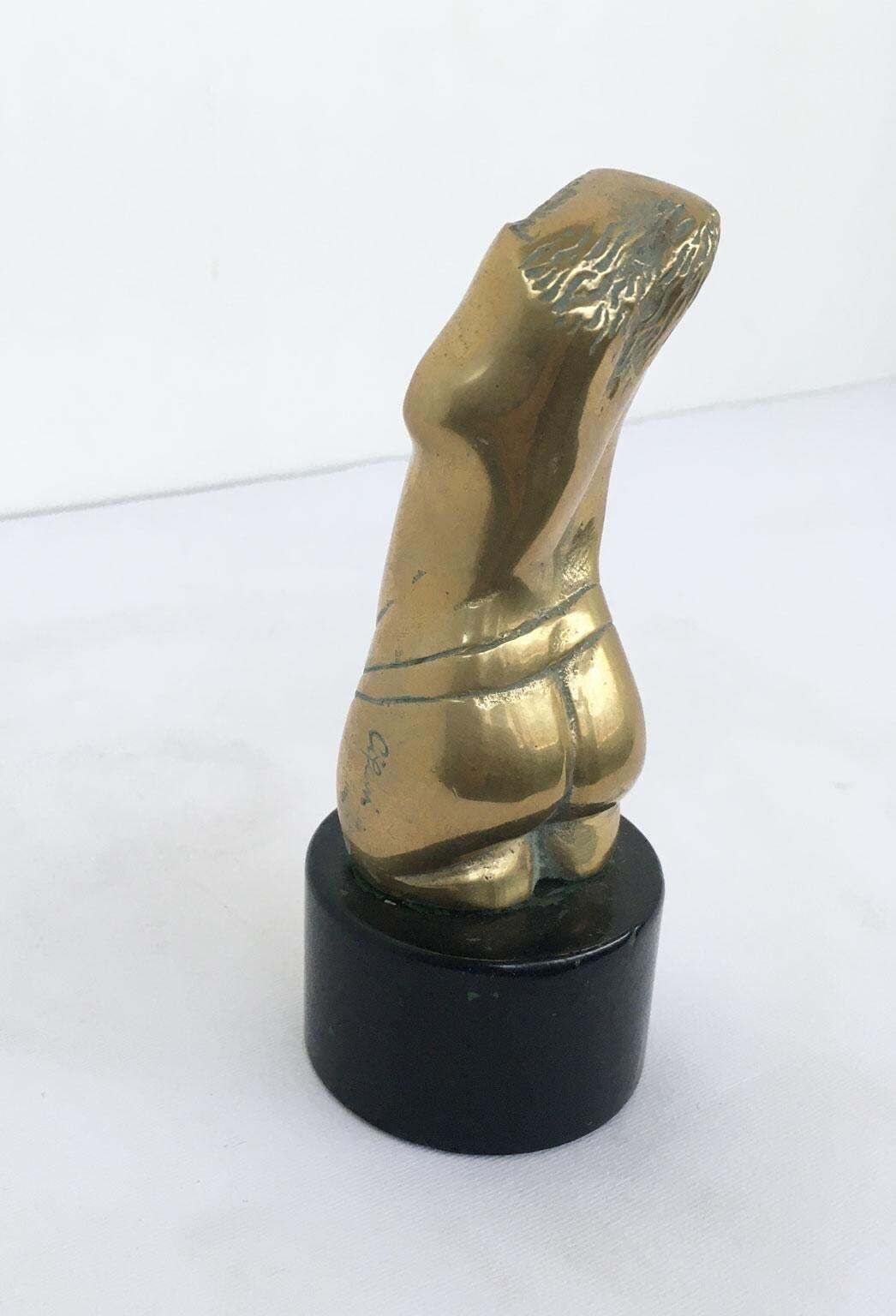 518.0 1980 Italy Post Modern Bronze Abstract Sculpture By Alfredo Cifani Title Eos photo