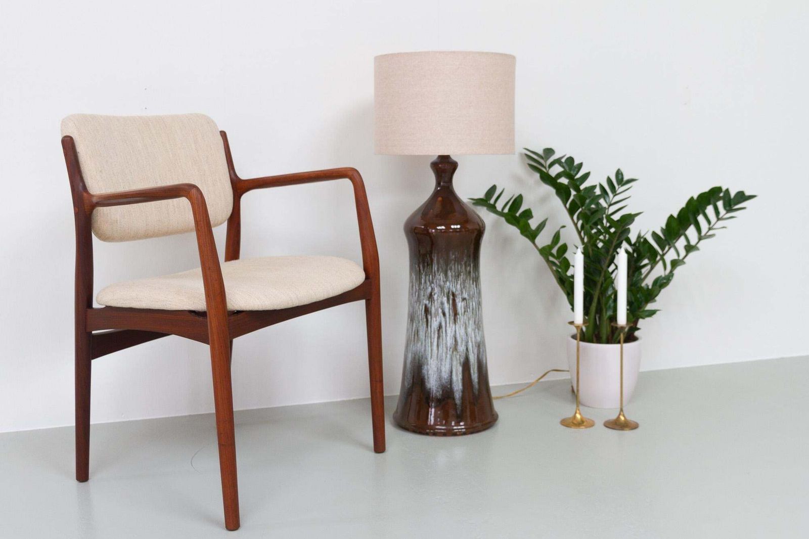 photo buy Vintage Danish Ceramic Floor Lamp By Tjelberg, 1970s
