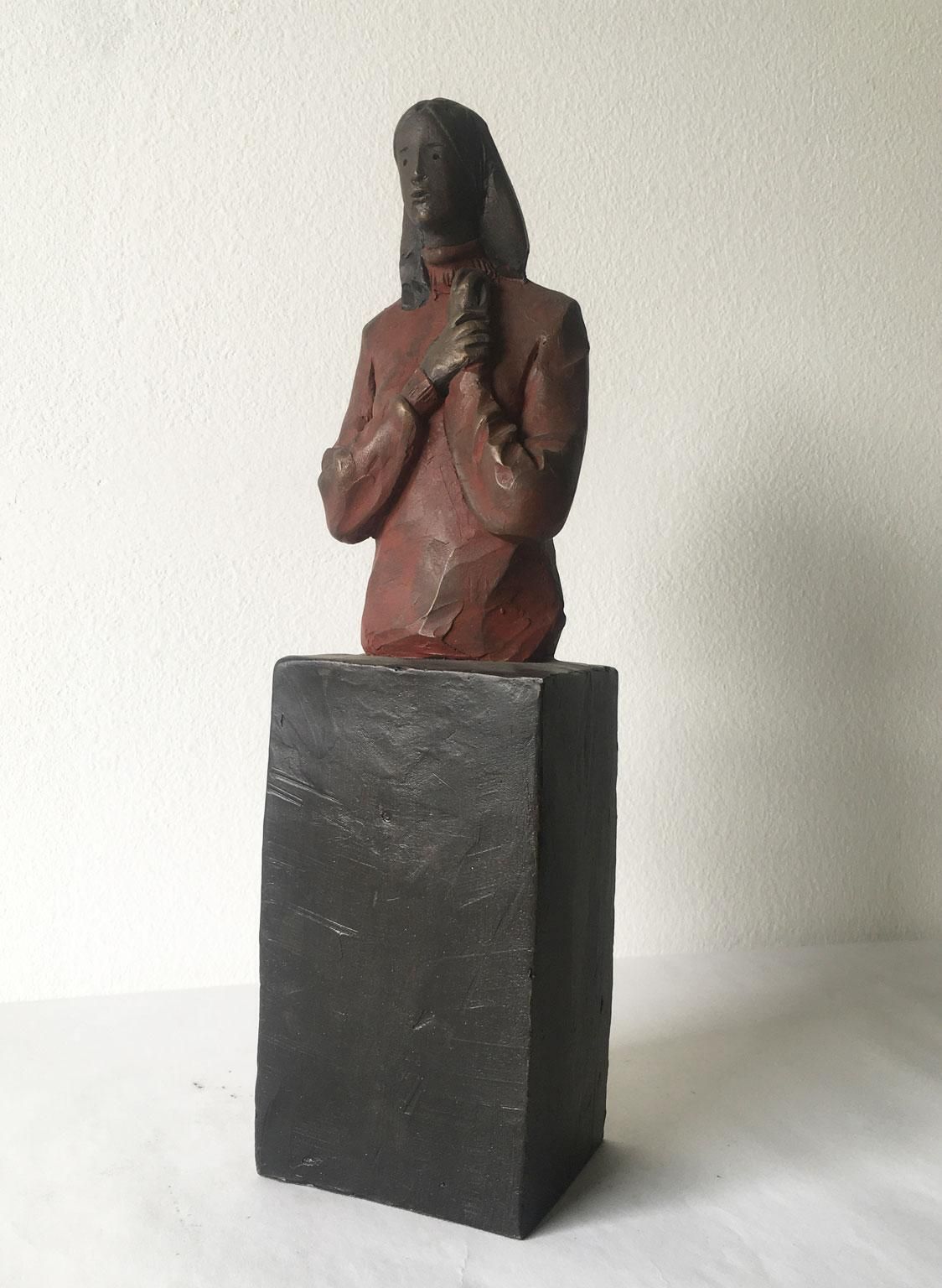 Italy Bronze Cast Figurine Sculpture By Aron Demetz Verso Te photo Art