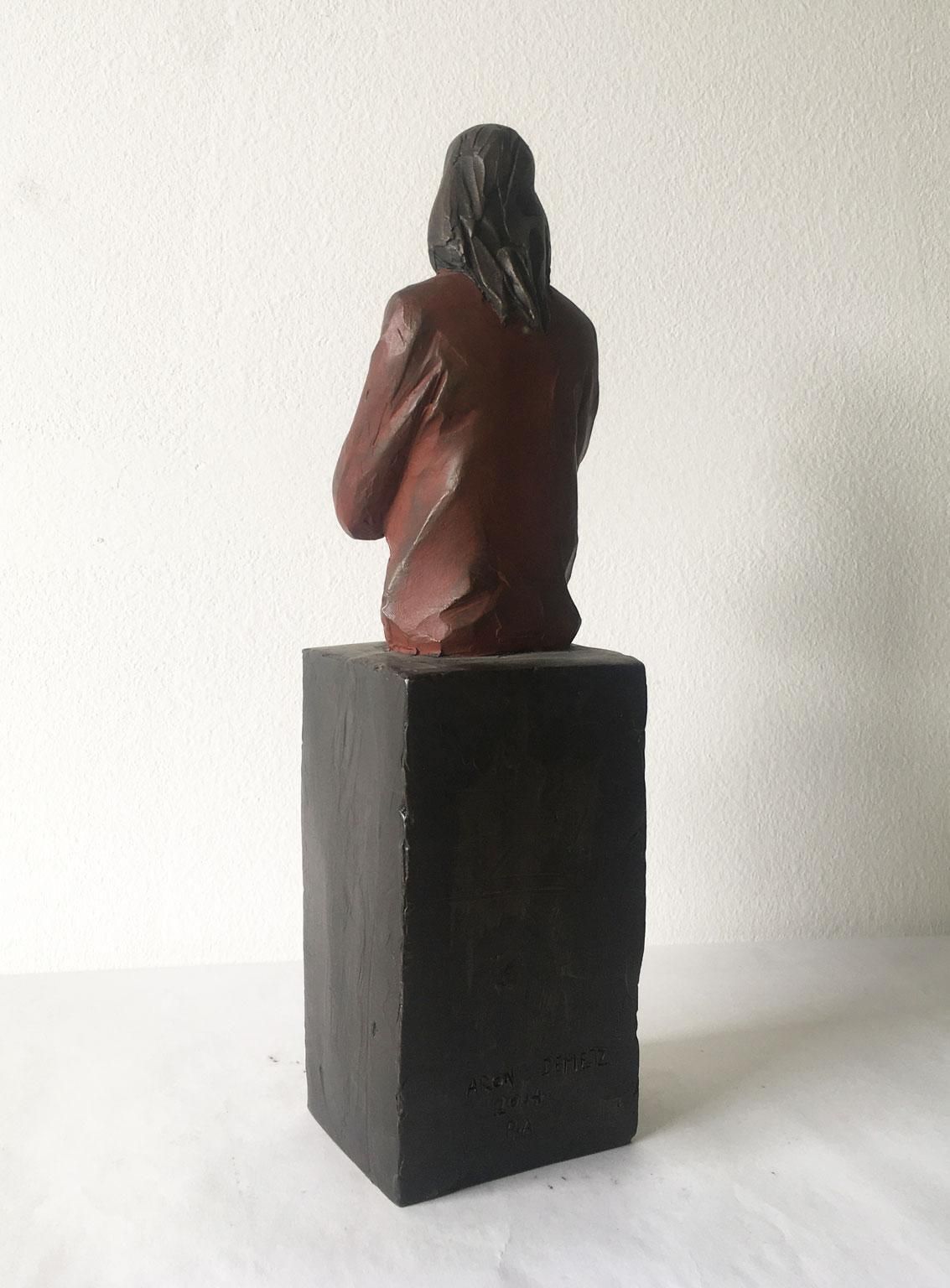 Italy Bronze Cast Figurine Sculpture By Aron Demetz Verso Te photo vintage