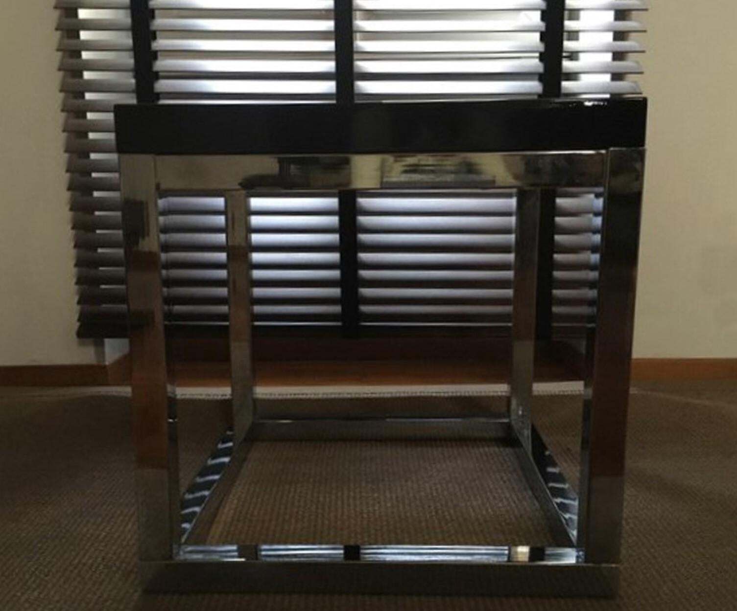 Late 20th Century London Pair Andrew Martin Metal Side Tables photo 2040.0