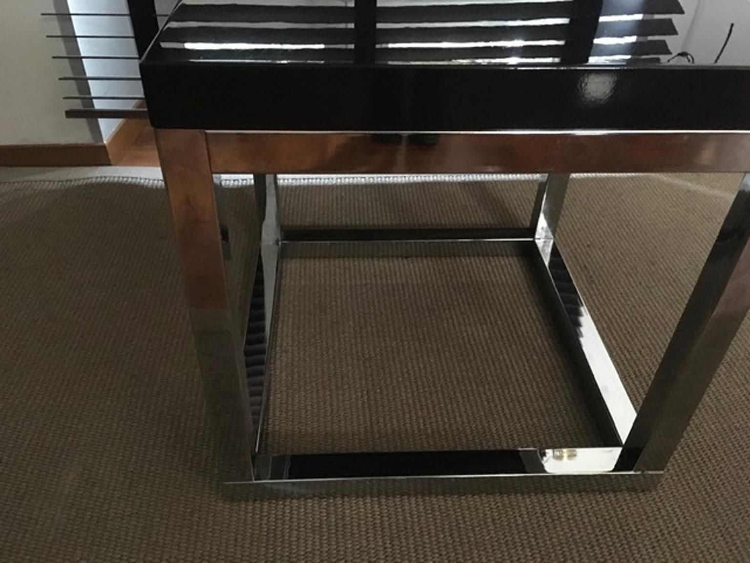 Late 20th Century London Pair Andrew Martin Metal Side Tables photo buy