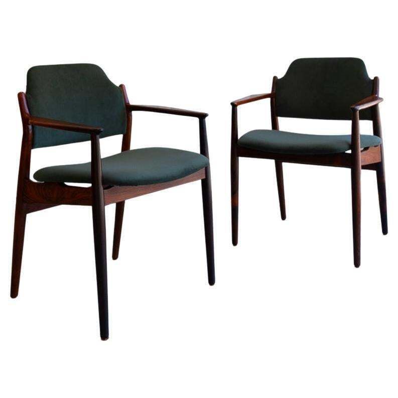 Danish Modern Rosewood Armchairs Model 62a By Arne Vodder, 1960s. Set Of 2.