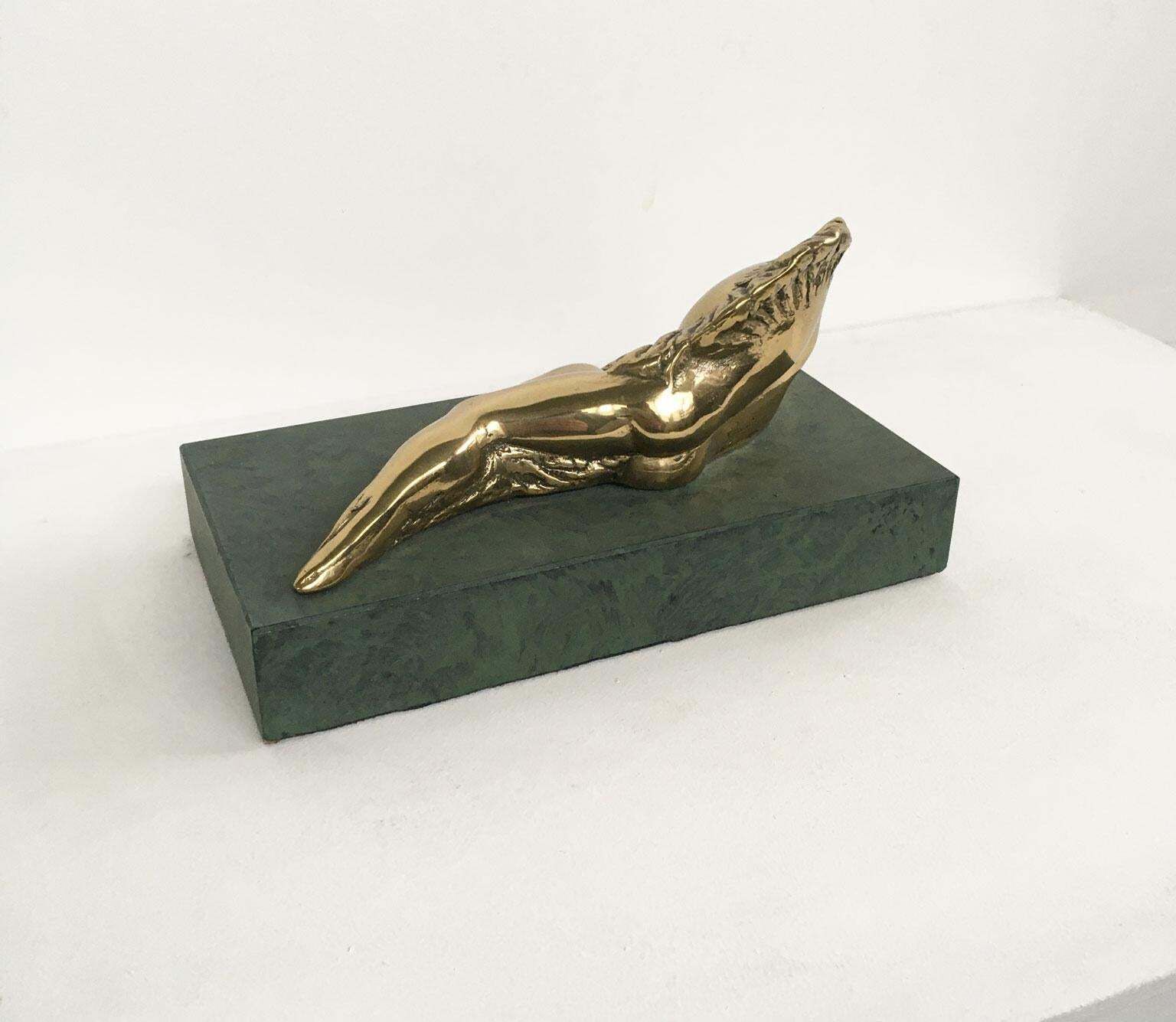 1986 Italy Bronze Abstract Sculpture Patrizia Guerresi Donnasole Sun Woman photo buy