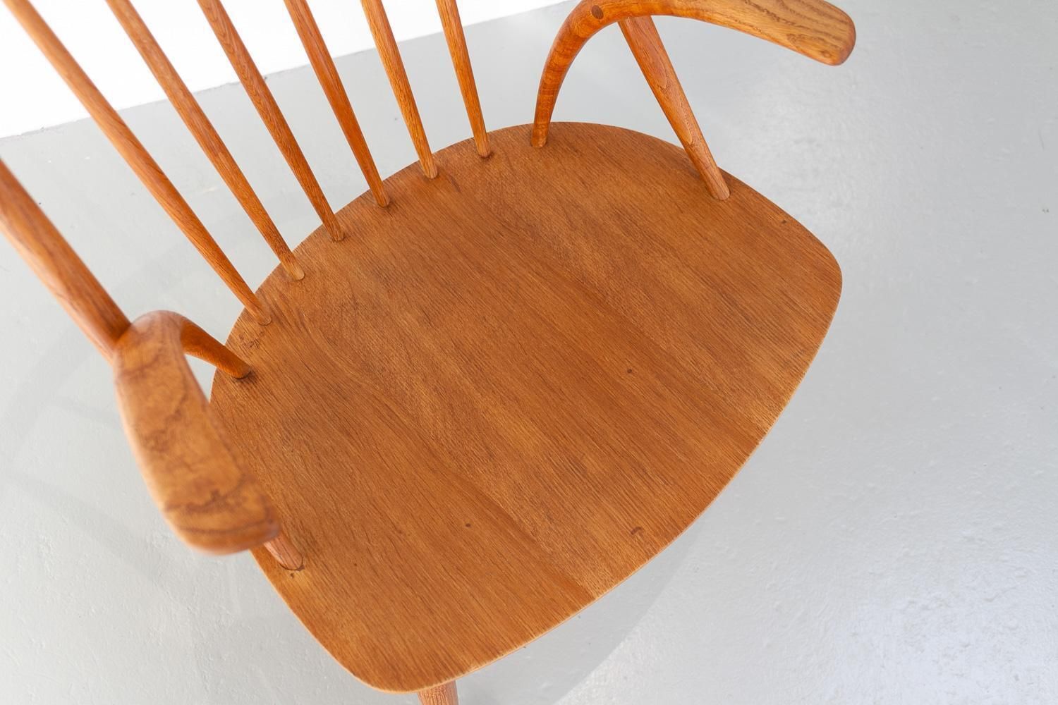 photo buy Danish Modern Armchair Iw2 In Oak By Illum Wikkelsø, 1960s.