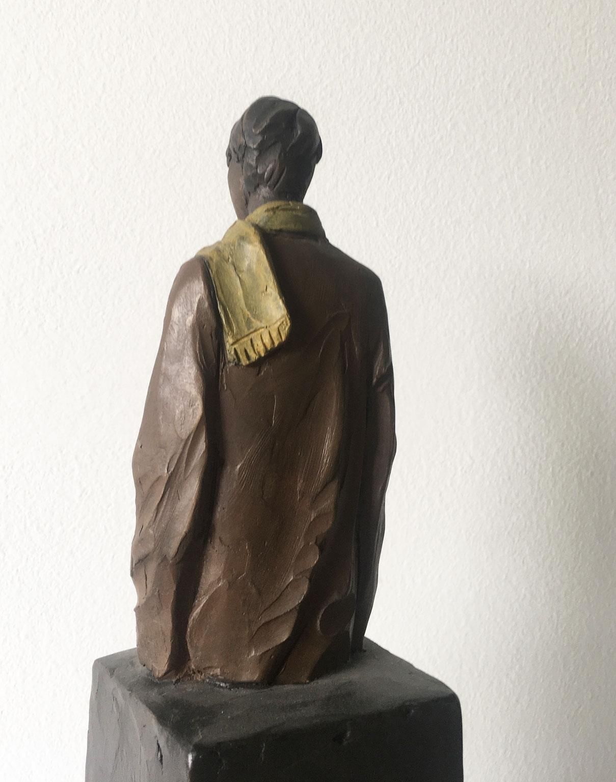 5949.0 Italy Cast Bronze Man Figurine Sculpture By Aron Demetz  Il Grande Freddo photo