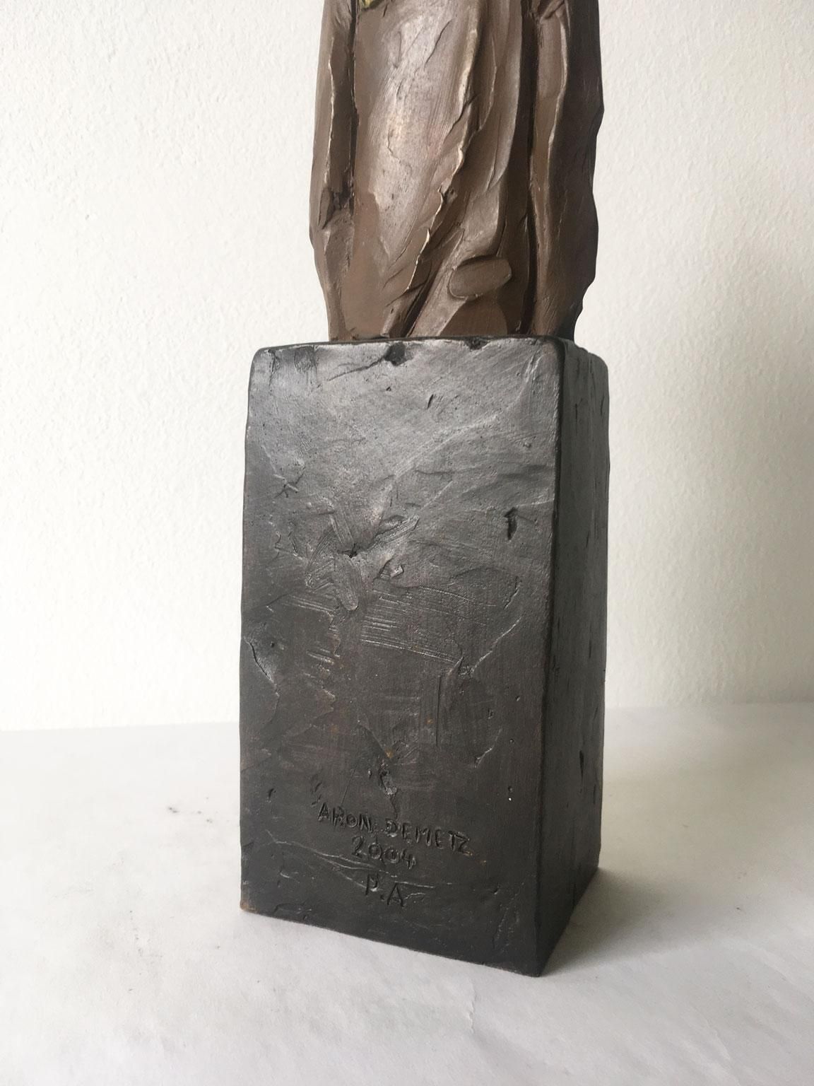 photo buy Italy Cast Bronze Man Figurine Sculpture By Aron Demetz  Il Grande Freddo