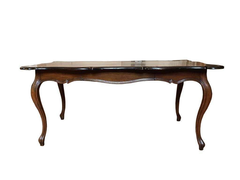 Italy 18th Century  Baroque Walnut Organic Shape Table Desk photo vinterior