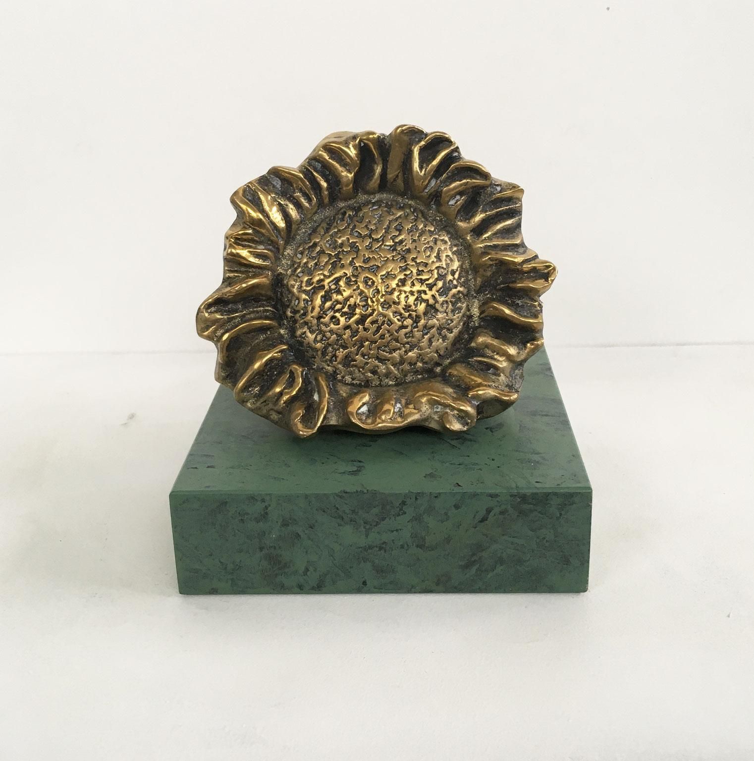 918.0 1986 Italy Bronze Abstract Sculpture Patrizia Guerresi Girasole Sunflower photo