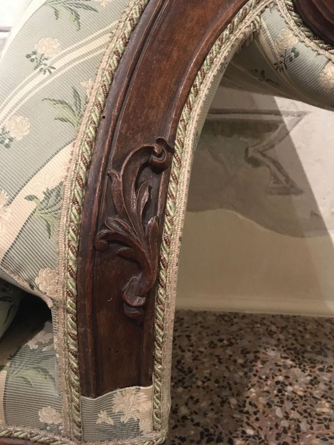 Italy 18th Century Master Lombard Cabinetmakers Carved Walnut Bench photo buy