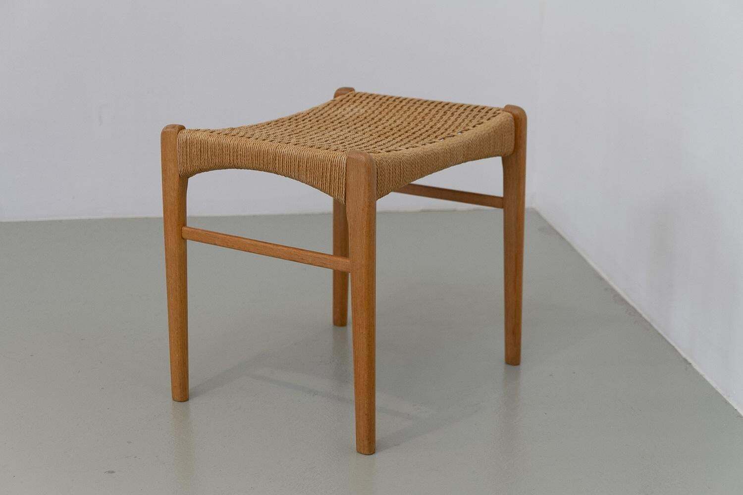 Danish Modern Oak Stool By Peder Kristensen For Glyngøre Stolefabrik, 1960s. photo furniture