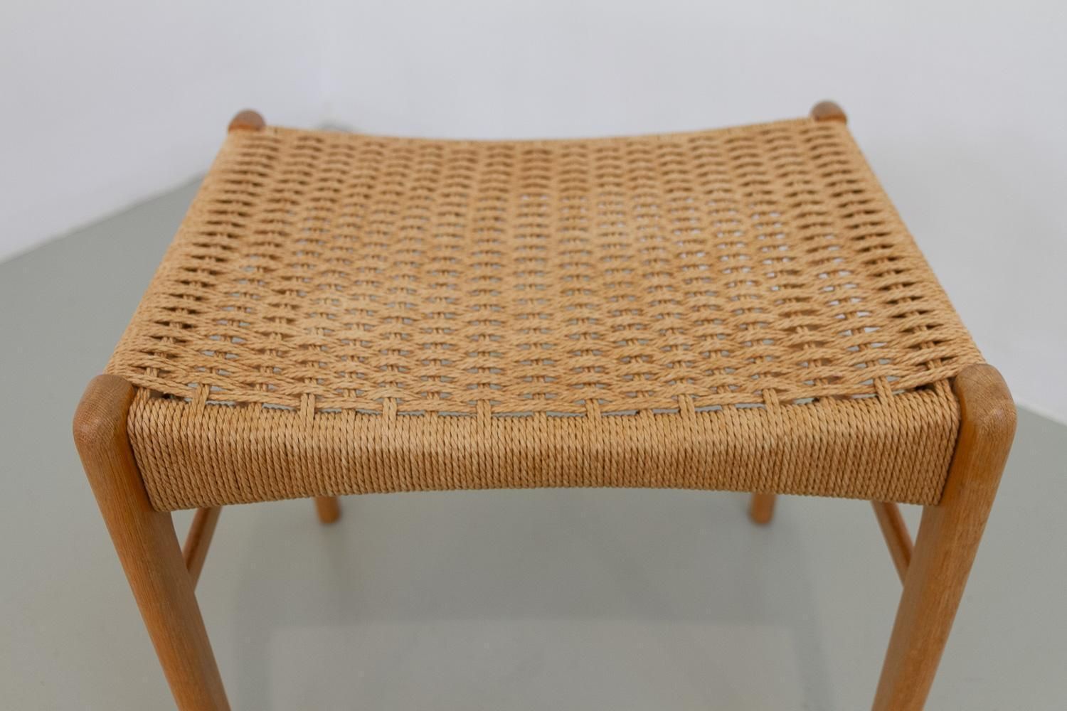 Danish Modern Oak Stool By Peder Kristensen For Glyngøre Stolefabrik, 1960s. photo buy