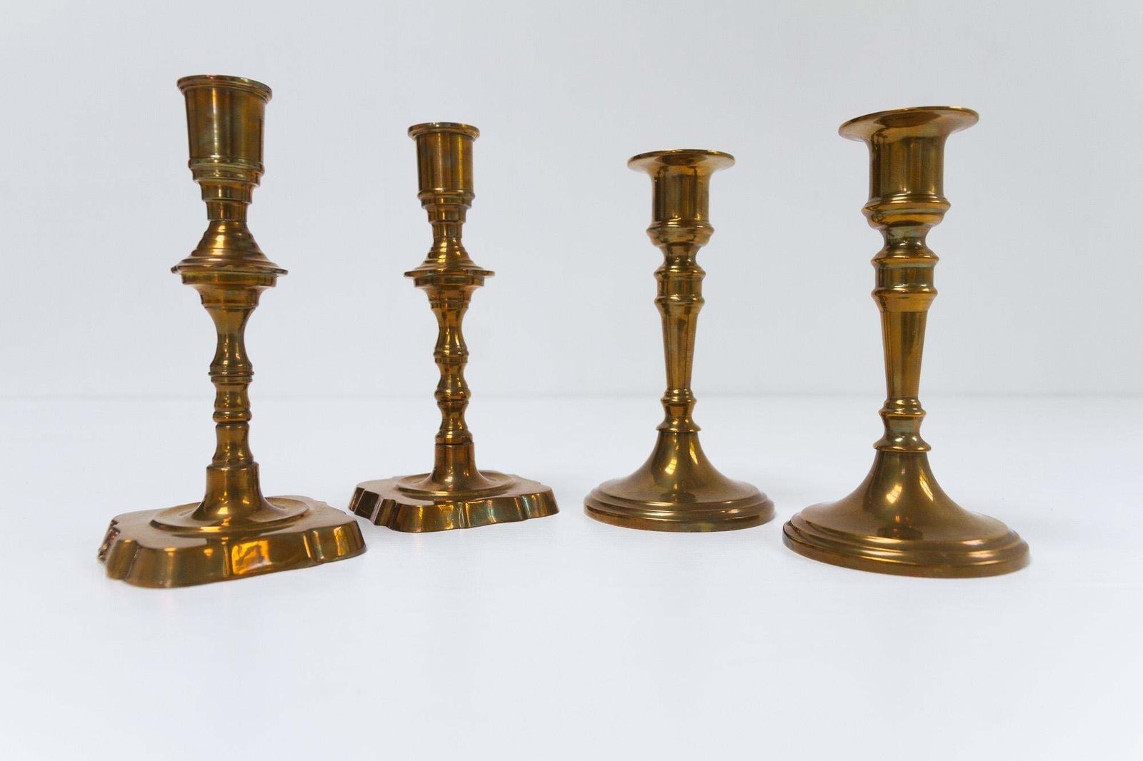 Vintage Danish Malm Candle Holders, 1950s. Set Of 4. photo 238.0