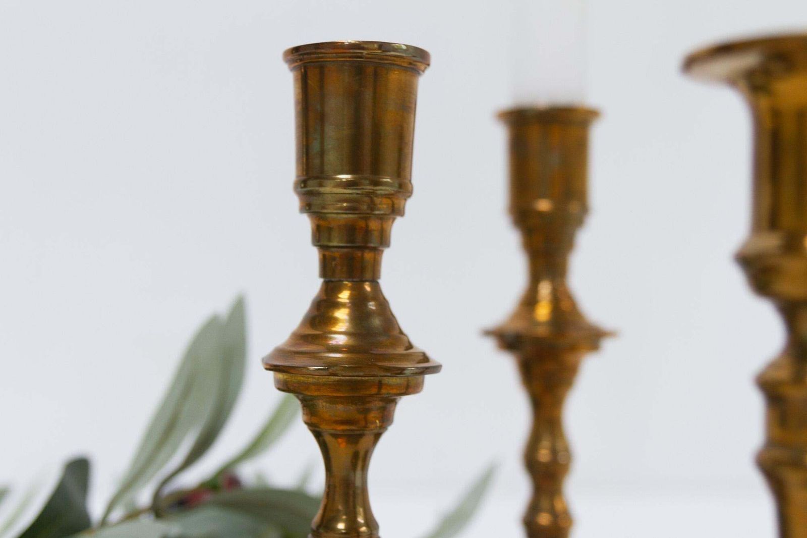 Home Decor Vintage Danish Malm Candle Holders, 1950s. Set Of 4. photo