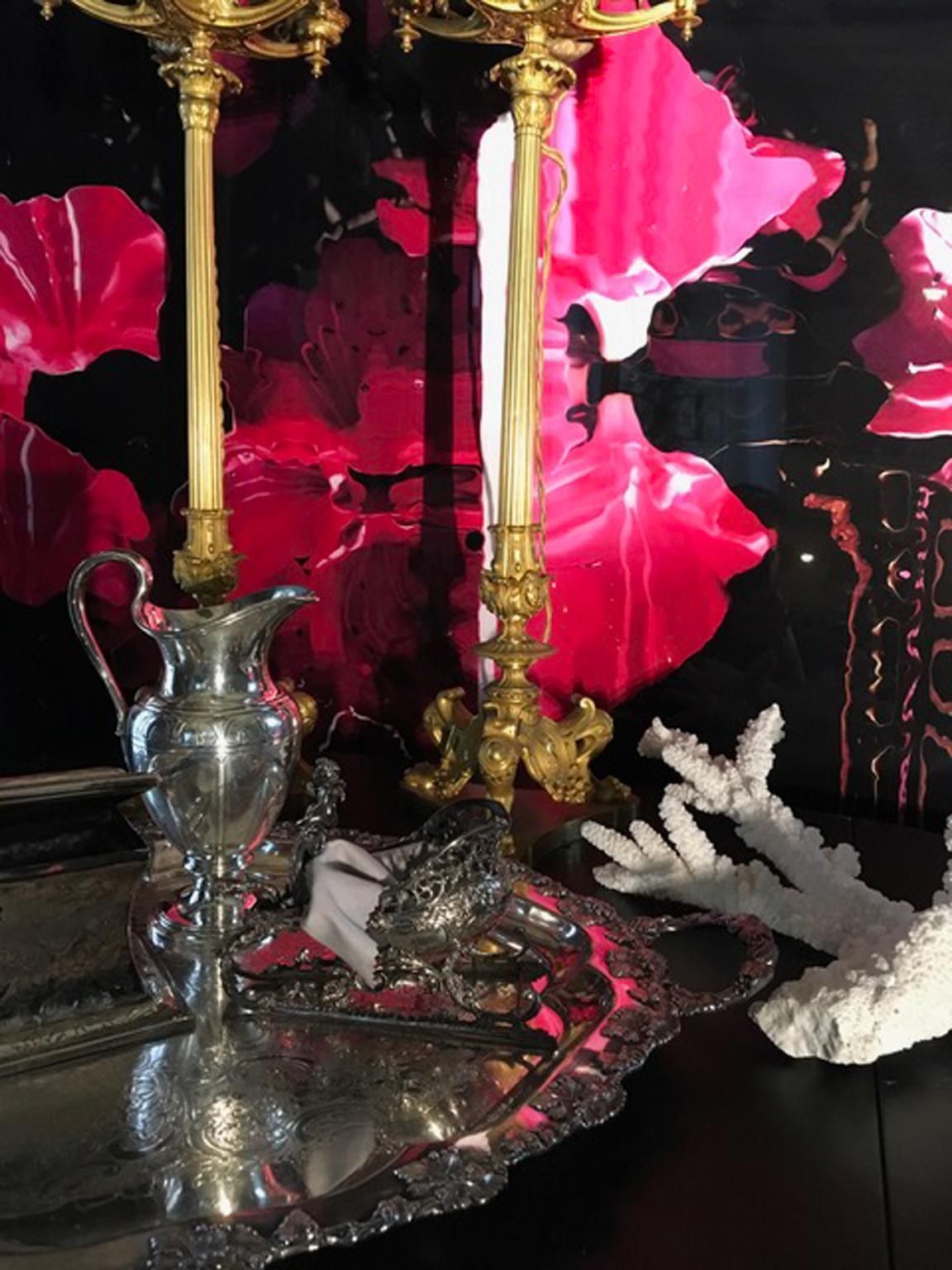 photo vinterior Italy Mid 18th Century Empire Pair Brass Candle Holders