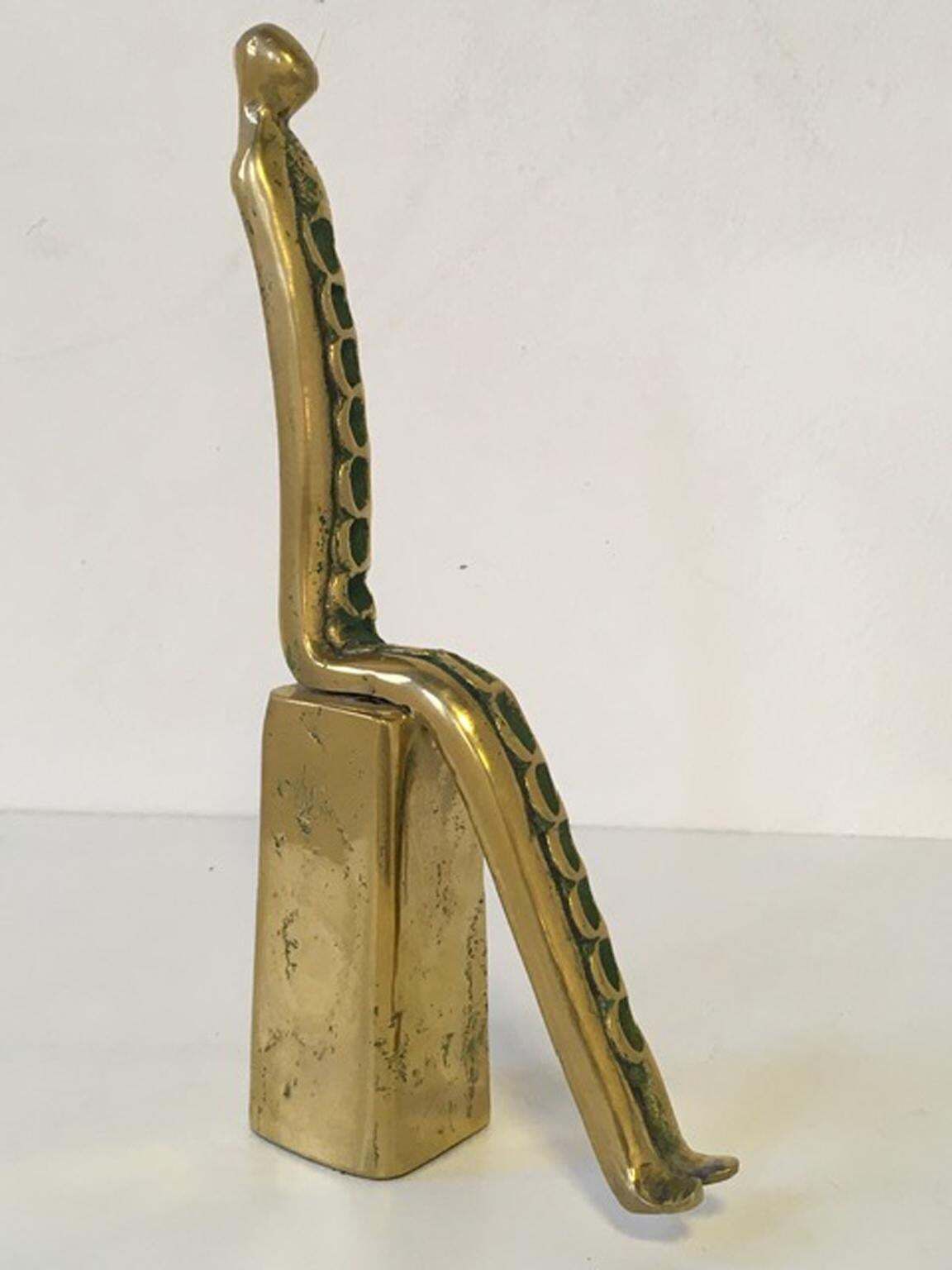 photo furniture 1985 Italy Post Modern Abstract Bronze Sculpture By Annie Lambert