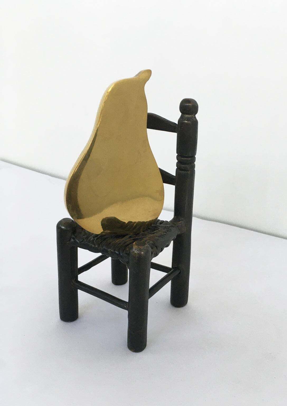 photo furniture 1989 Italy Bronze Abstract Sculpture Concetto Pozzati In Posa