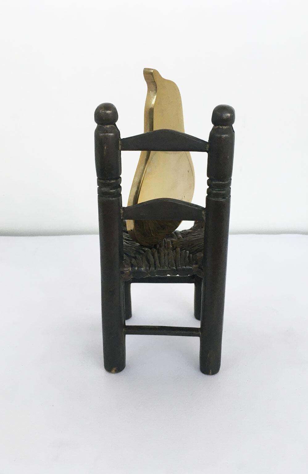photo for sale 1989 Italy Bronze Abstract Sculpture Concetto Pozzati In Posa