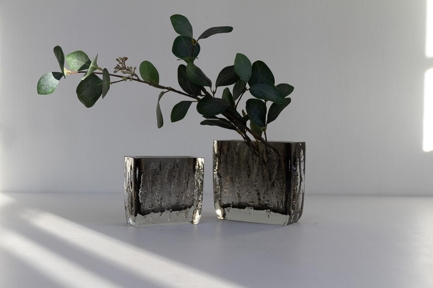 photo buy Sommerso Glass Vases By Kurt Wokan For Ingrid Glashütte, 1970s.