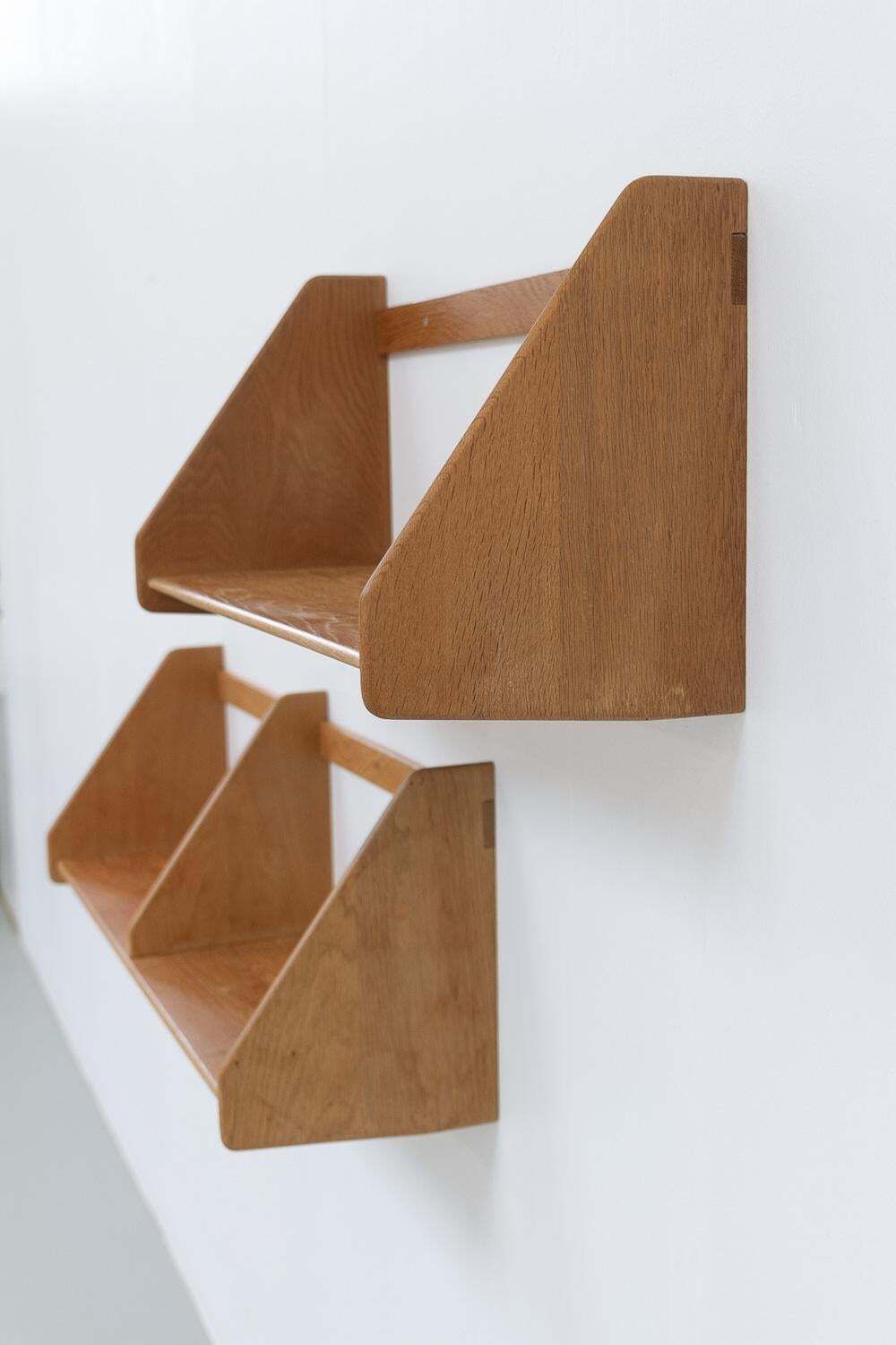 Danish Oak Shelves By Hans J. Wegner For Ry Møbler, 1950s. Set Of 2. photo for sale