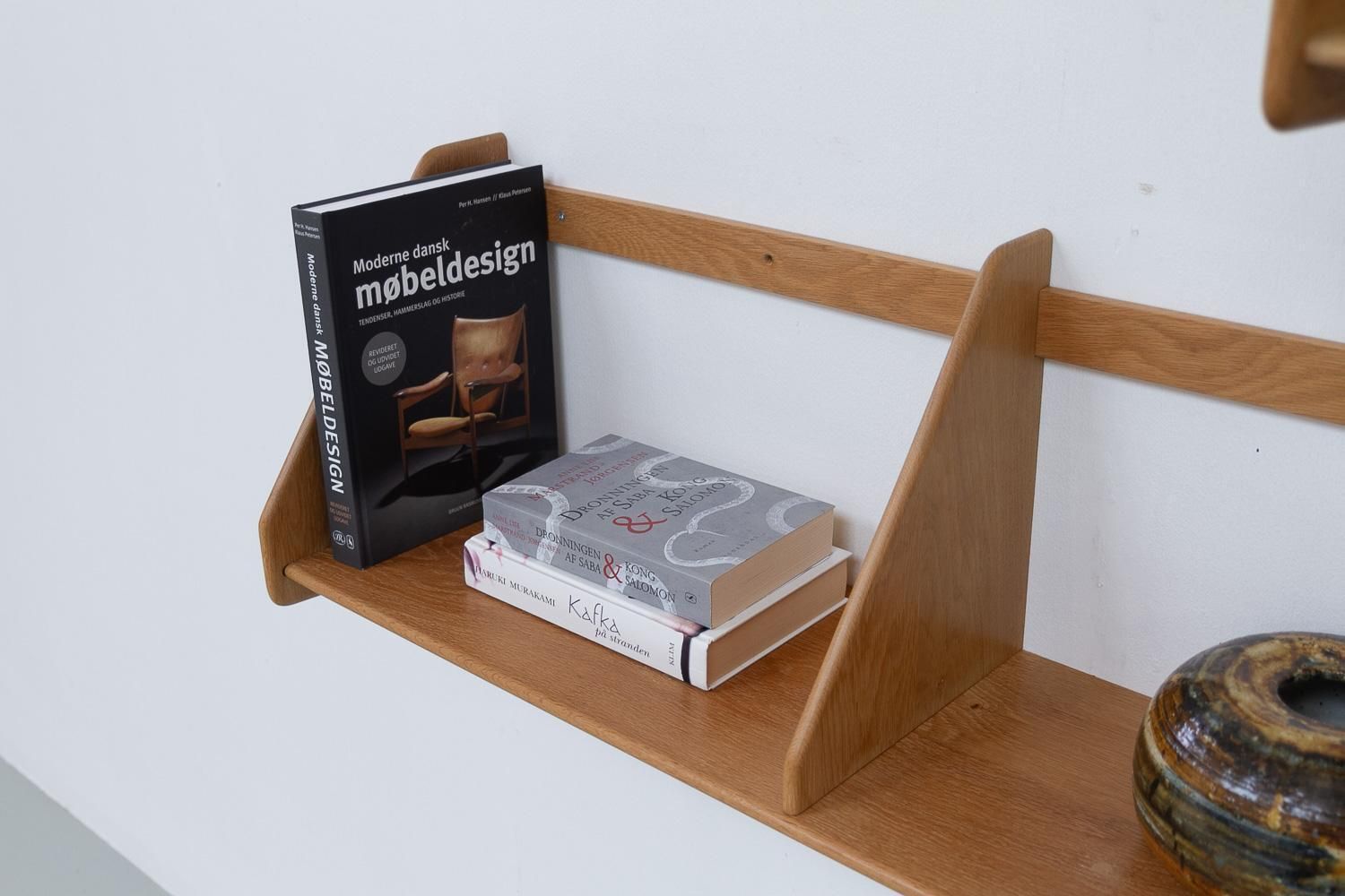 Furniture Danish Oak Shelves By Hans J. Wegner For Ry Møbler, 1950s. Set Of 2. photo
