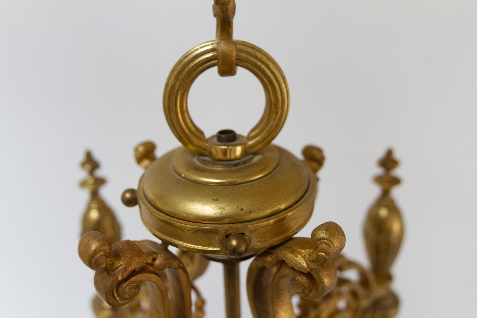 photo for sale Antique French Napoleon III Gilded Bronze Chandelier, 1850s