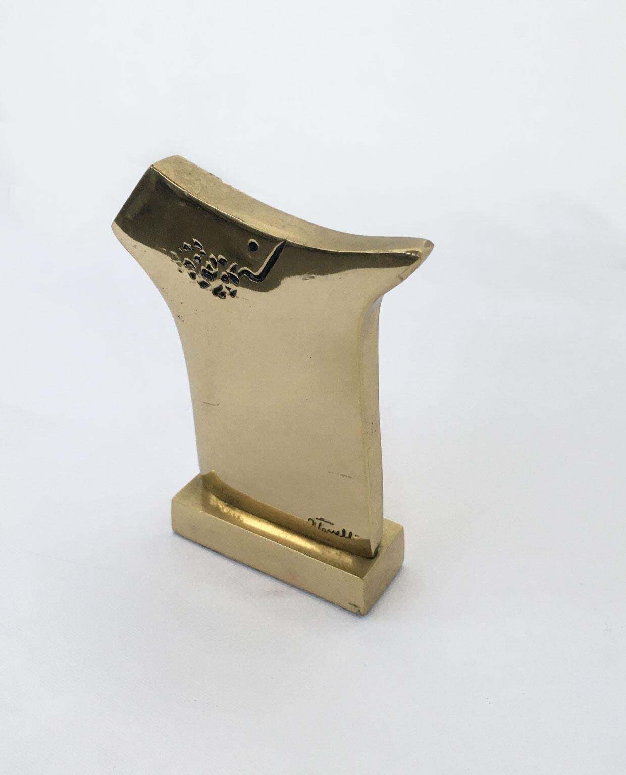 1980 Italy Post Modern Bronze Abstract Sculpture Ottorino Tonelli  Adamo photo vintage