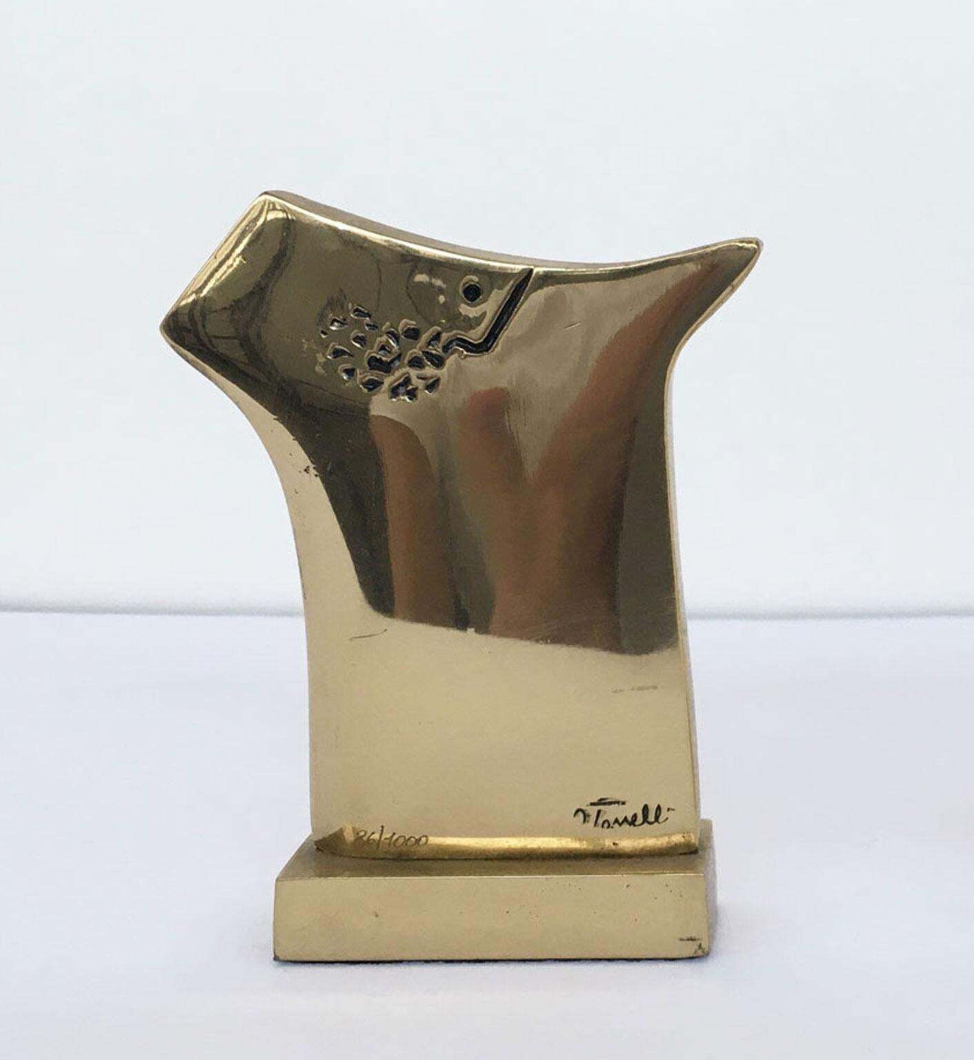 photo for sale 1980 Italy Post Modern Bronze Abstract Sculpture Ottorino Tonelli  Adamo