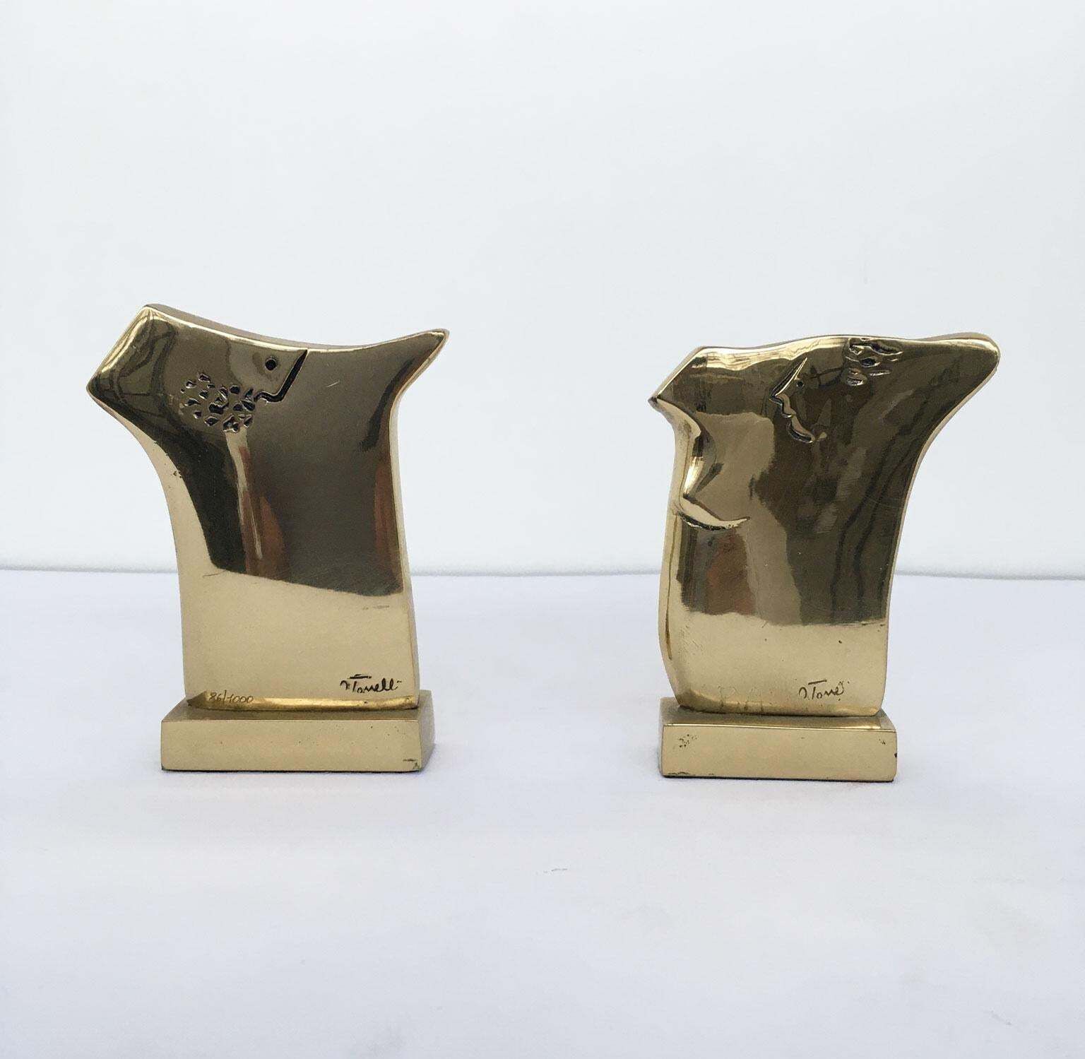 Art 1980 Italy Post Modern Bronze Abstract Sculpture Ottorino Tonelli  Adamo photo