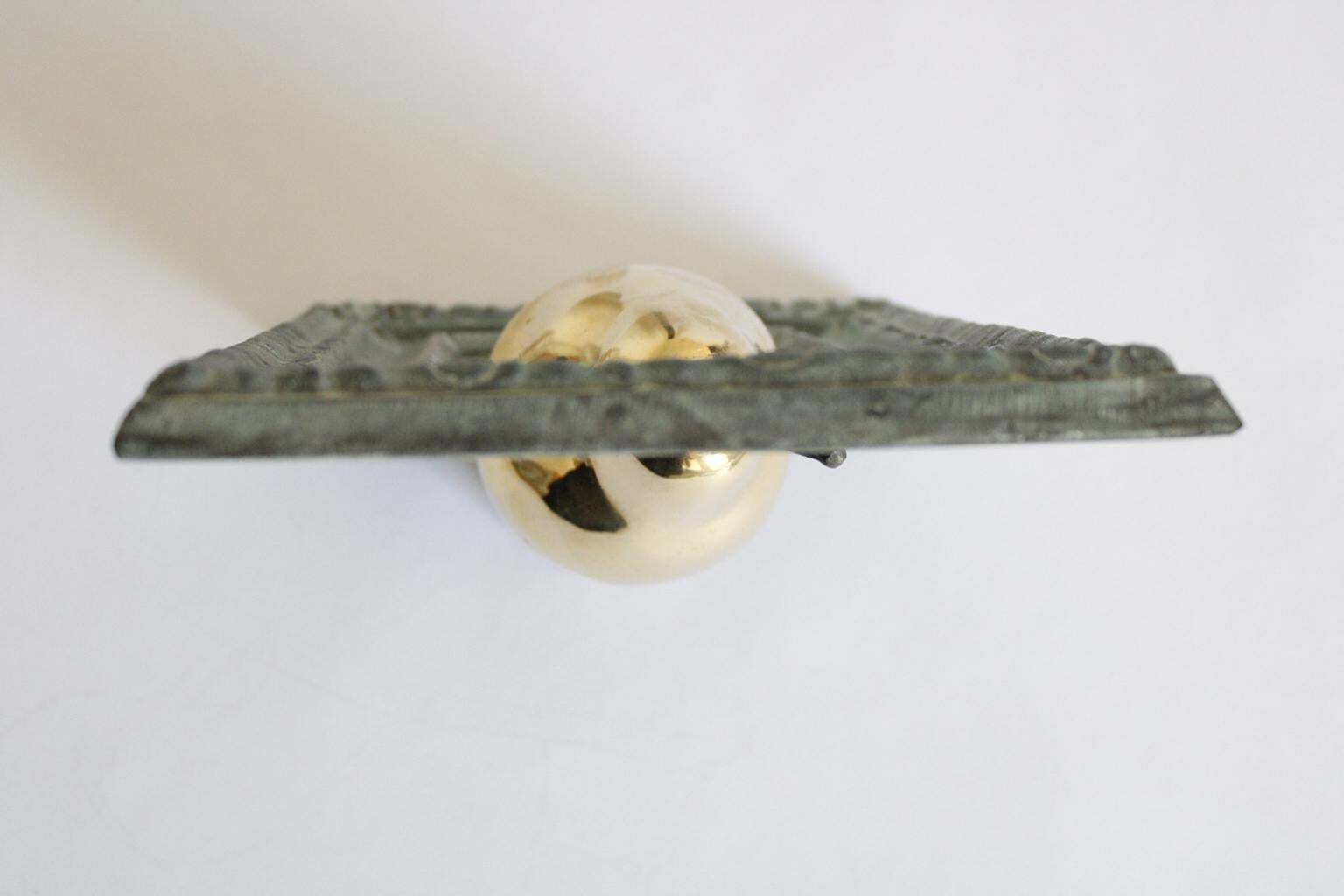 Italy 1980 Post Modern  Abstract Bronze Sculpture By Concetto Pozzati photo vintage