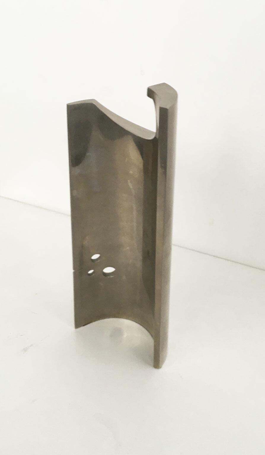 photo for sale 1980 Italy Bronze Nickel Plated Abstract Sculpture By Edmondo Cirillo Stele