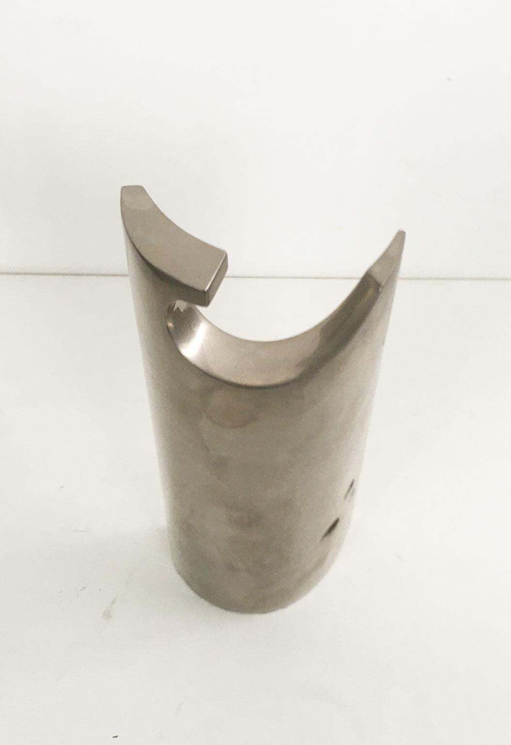 2040.0 1980 Italy Bronze Nickel Plated Abstract Sculpture By Edmondo Cirillo Stele photo