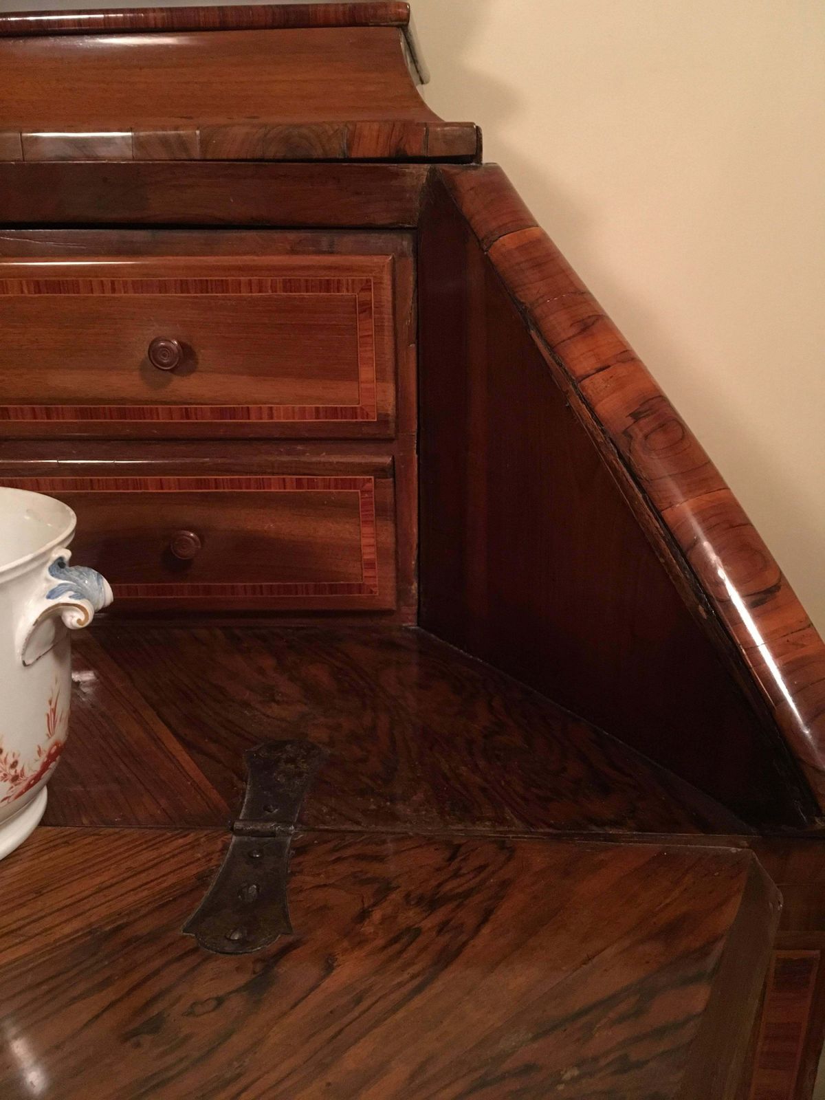 18th Century Pair Of Italian Inlaid Walnut Chests Of Drawers With Secretaire photo buy