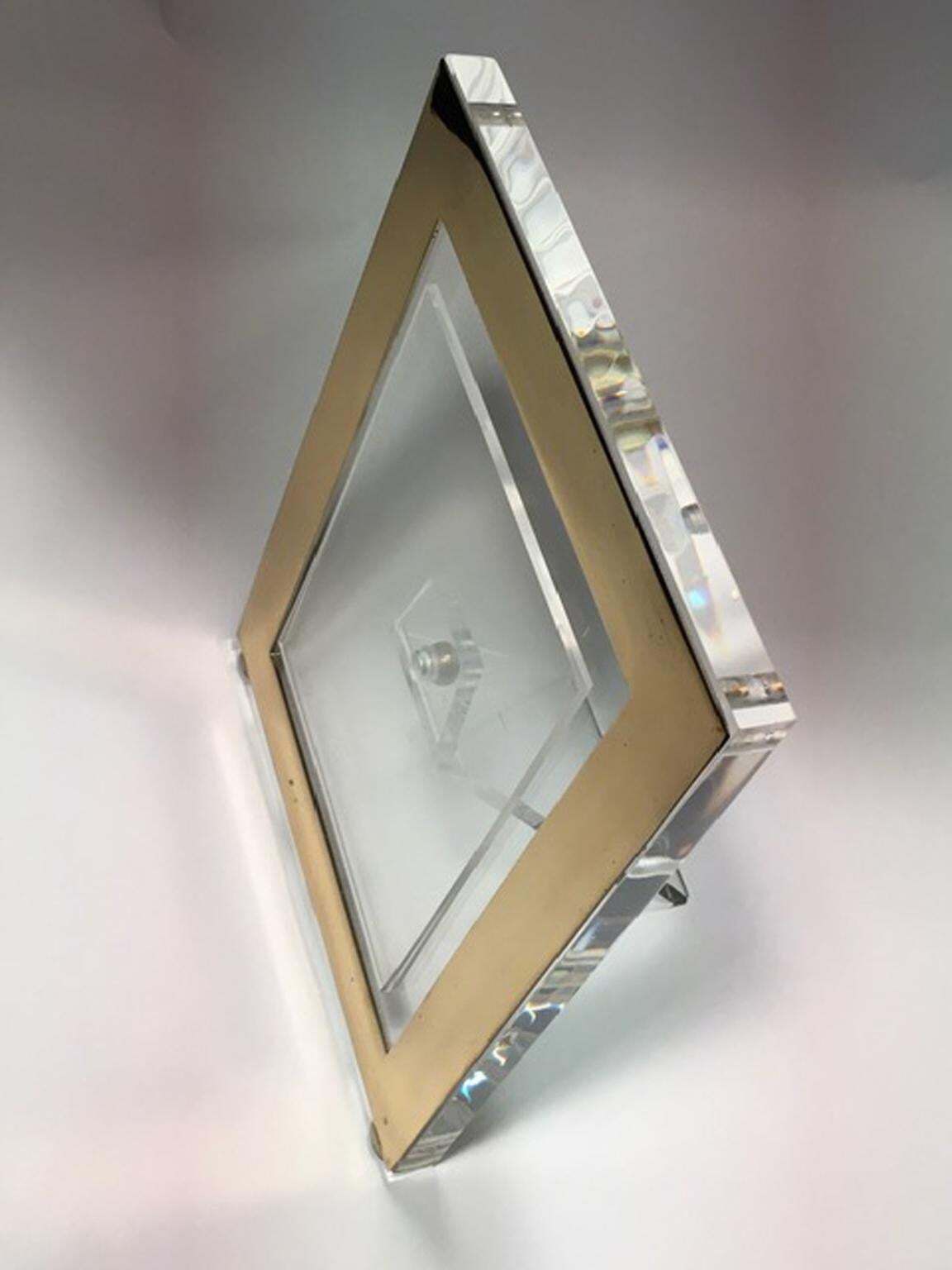 Italy Brass And Plexiglass Frame Midcentury Design Style, Contemporary Product photo for sale