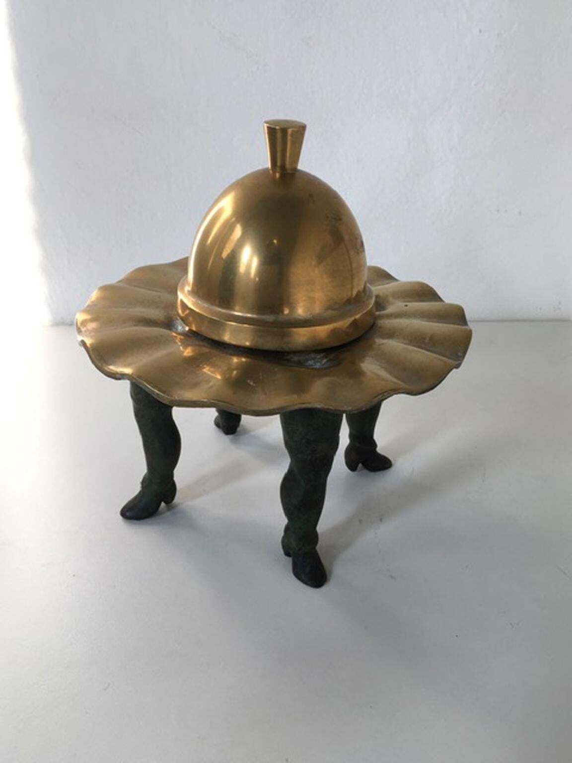 Italy 1980 Ugo La Pietra Abstract Bronze Sculpture Four Dance Steps photo furniture