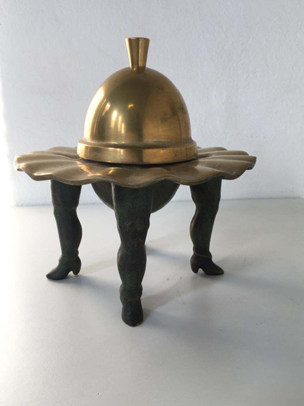 Italy 1980 Ugo La Pietra Abstract Bronze Sculpture Four Dance Steps photo for sale