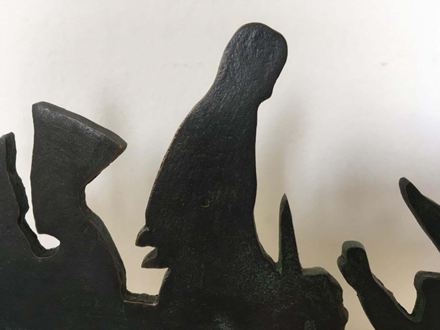 5609.0 1980 Italy Bronze And Brass Abstract Sculpture By Nevio De Luca photo