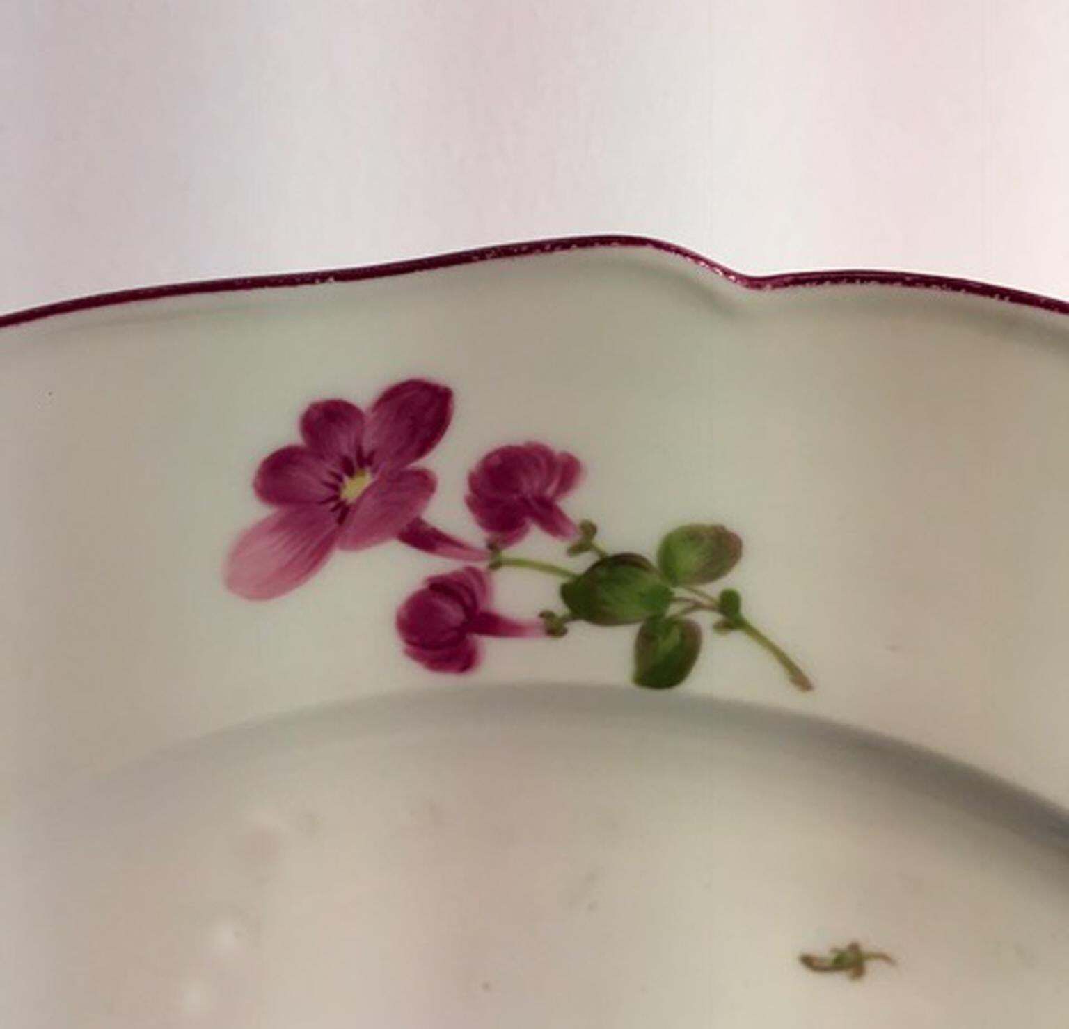 photo buy 18th Century Meissen Set 12 Baroque Porcelain Dining Dishes With Floral Decor