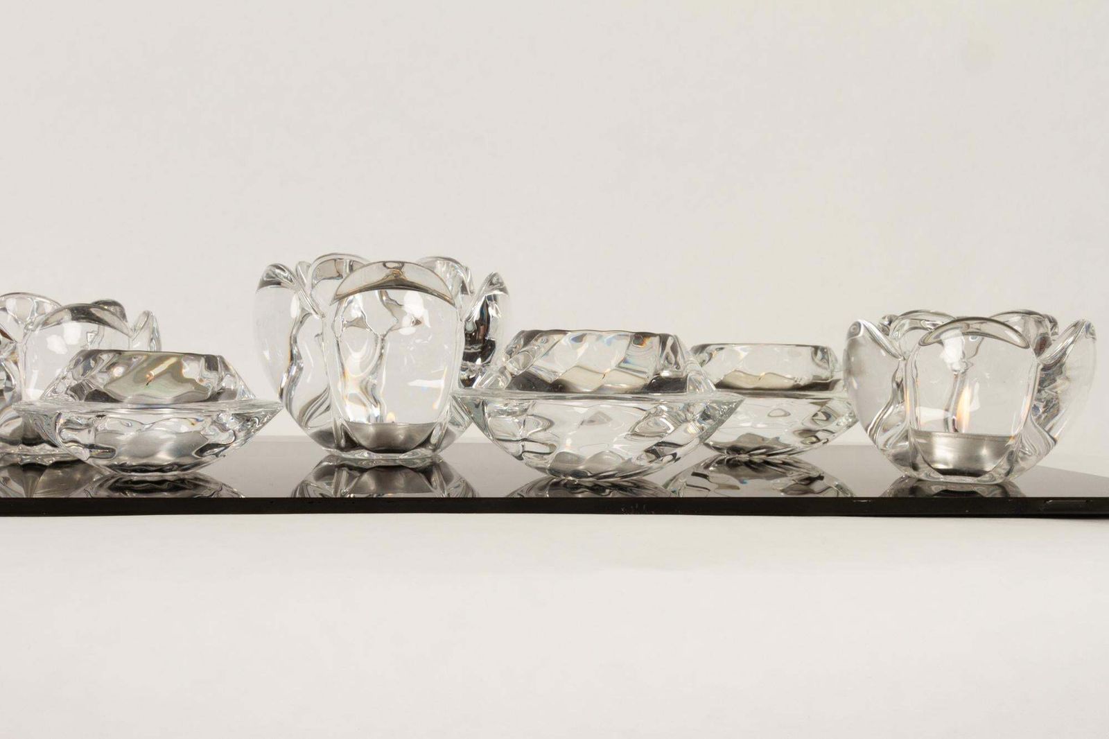 Home Decor Set Of 8 Holmegaard Glass Candleholders, 1980s photo