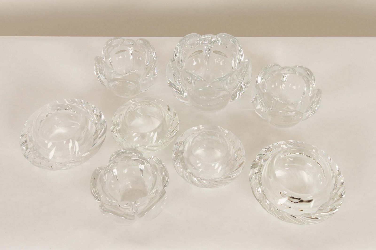 photo buy Set Of 8 Holmegaard Glass Candleholders, 1980s