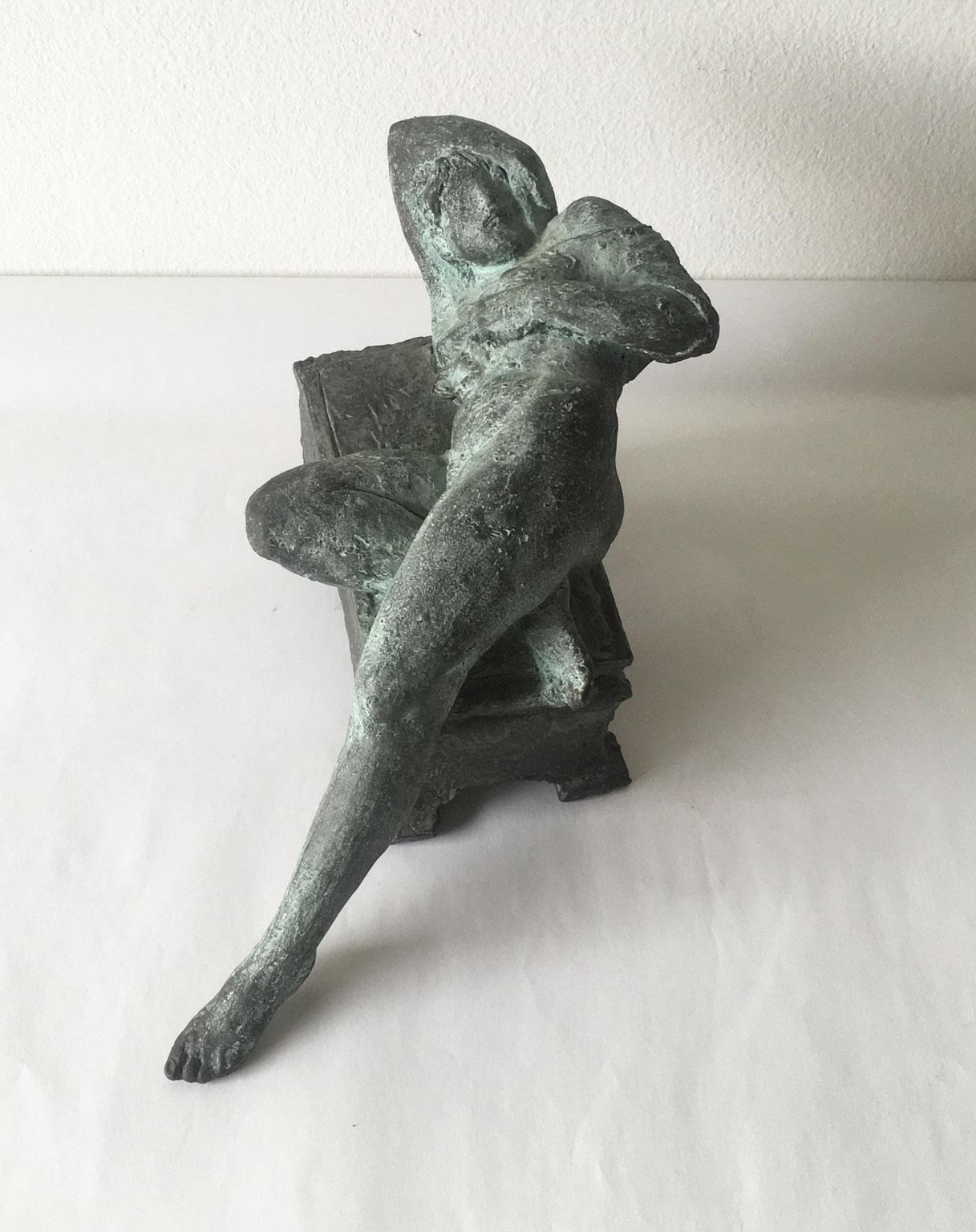 2006 Italy Bronze Sculpture By Ugo Riva Con Gli Occhi Nelle Stelle photo 4164.0