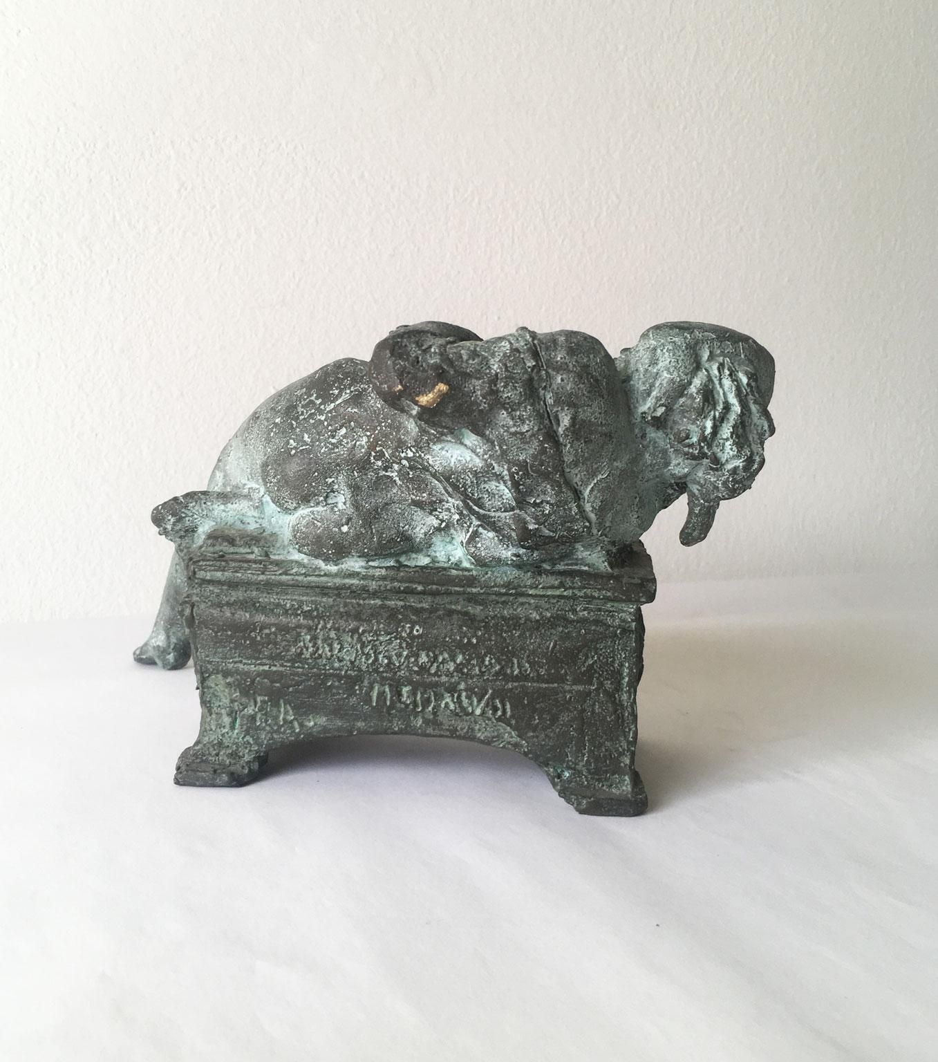 4164.0 2006 Italy Bronze Sculpture By Ugo Riva Con Gli Occhi Nelle Stelle photo
